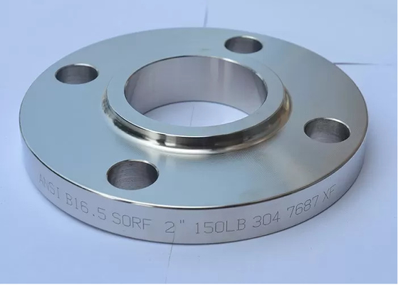 ASME Pn100 Dn100 forjou o deslizamento liso da flange do aço carbono no pescoço aumentado da solda da cara