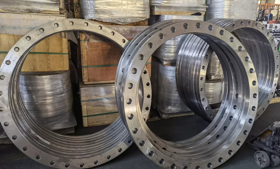 da flange de aço inoxidável Dn100 Dn500 Dn1000 do colar do En da flange Pn25 Pn63 do pescoço da solda da flange do aço carbono Ansi 1092 liso B16.5