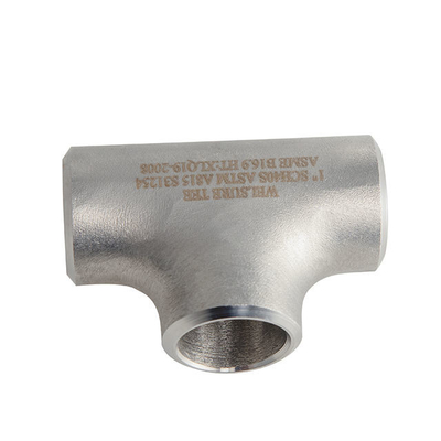 Ss201 Ss304 Ss321 Ss316l T de aço inoxidável soldado de topo 4 polegadas DIN2615
