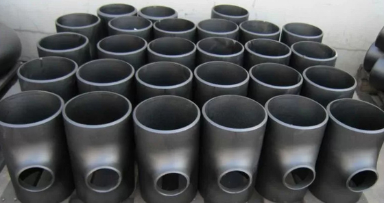2mm- a extremidade de 60mm soldou o óleo preto sem emenda 14&quot; 16&quot; 18&quot; da prova da oxidação do T dos encaixes de tubulação