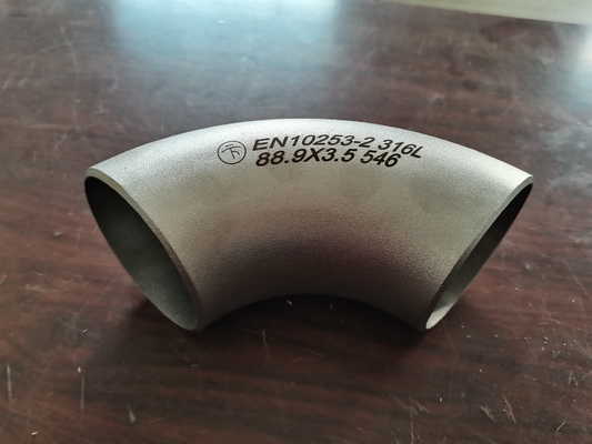 Cotovelo flangeado de aço inoxidável Asme B16.9 180 graus Cronograma 60