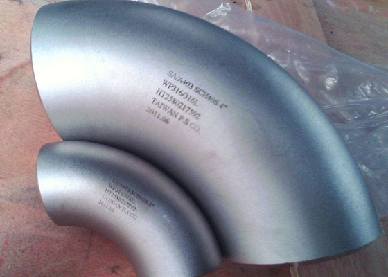 Cotovelo de aço inoxidável Sch20 Sch40 Sch80 Ss321 do raio longo de um RUÍDO de 8 polegadas